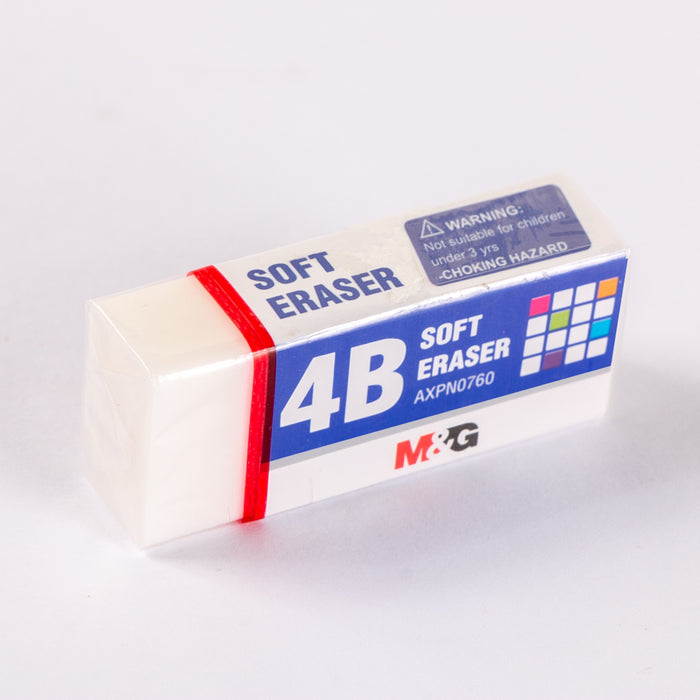 M&G AXPN0760 Soft Eraser 4B, Small, White