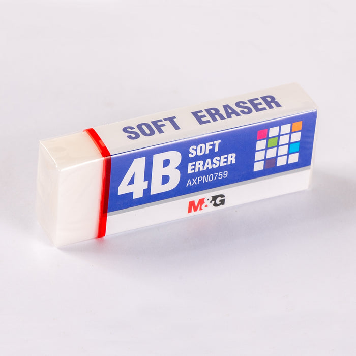 M&G AXPN0759 Soft Eraser 4B, Large, White