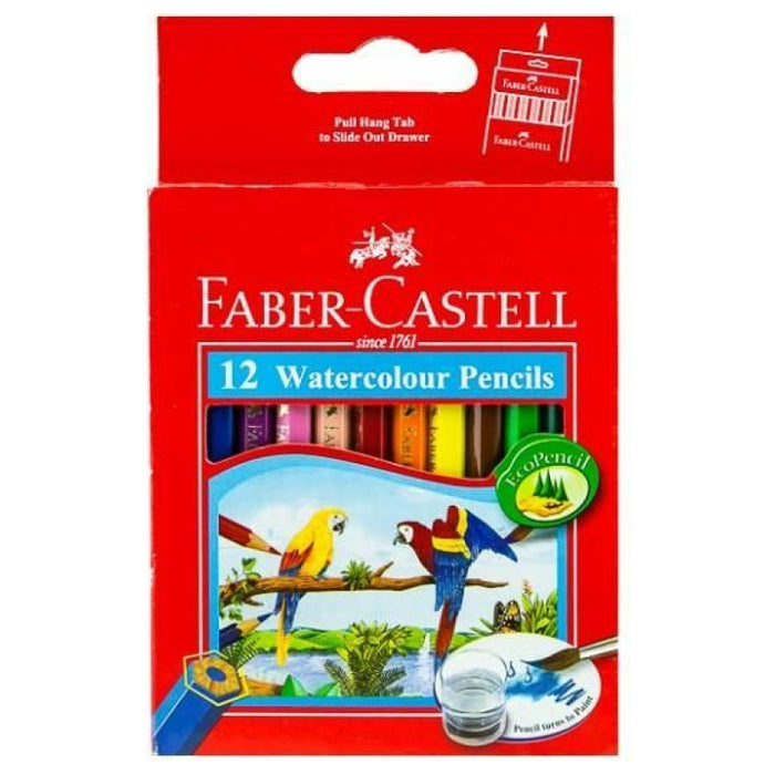 Faber Castell Short Watercolor Pencils, Carton Box, Pack of 12