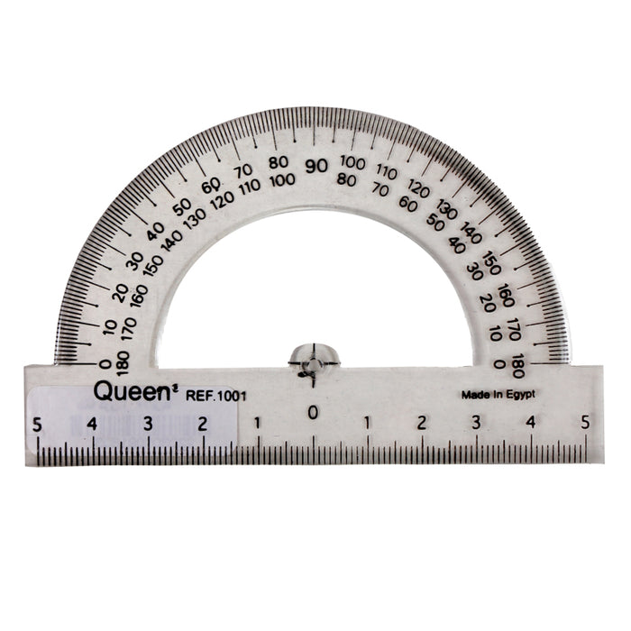 Prima Queen 1001 Plastic Protractor, 180 Degrees