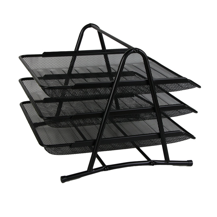 Digital Metal Desk Tray, Black