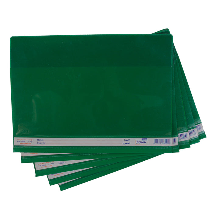Digital PVC Report File With Pocket, A4, Pack of 5