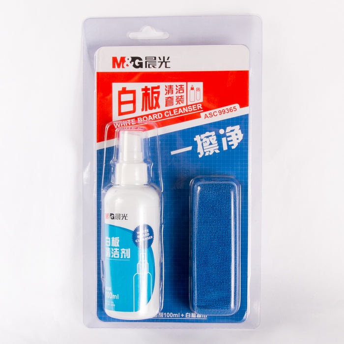M&G ASC99365 Whiteboard Cleaner Set (Wiper, 100 ml. Spray)