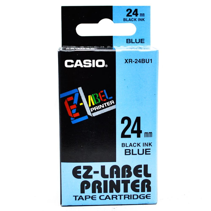 Casio XR Tape Cartridge for Label Printer, 24 mm, Black Ink