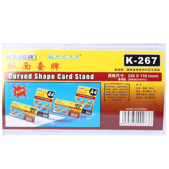 Kejea K -267 Curved Card Stand, Horizontal Size 220×110 mm