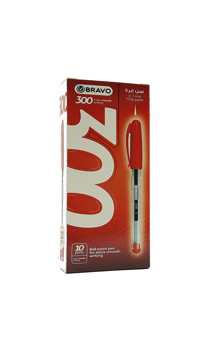 قلم جاف 300 مقاس 0.7 مم, 10 أقلام من برافو