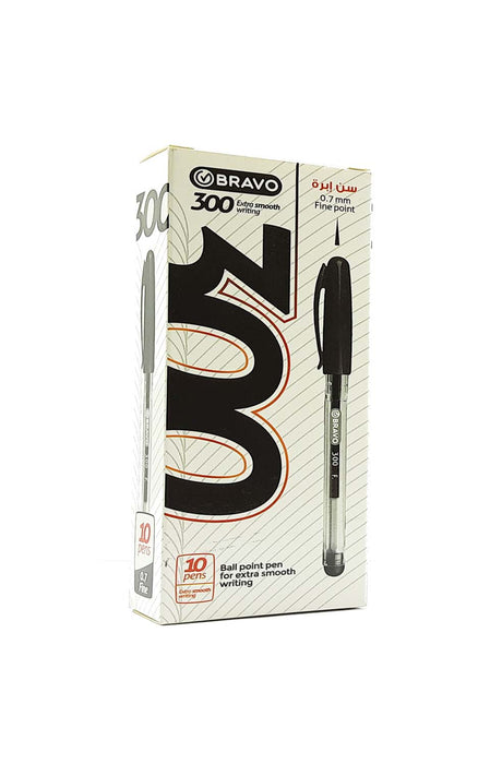 قلم جاف 300 مقاس 0.7 مم, 10 أقلام من برافو