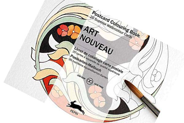بطاقات بريدية للفن الحديث 6006 – تلون بالوان مائية -20 تصميم – مقاس 10.5 × 15من بيبين