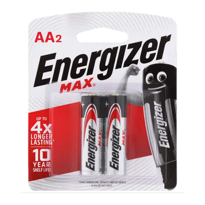 Energizer Max AA2 Alkaline Batteries, 2 Pieces