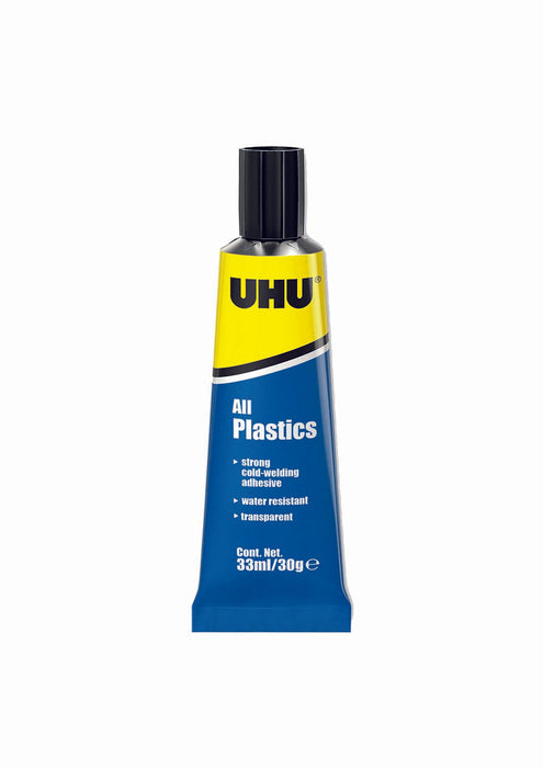 UHU 37595  All Plastics Adhesive Tube - 33ml / 30g