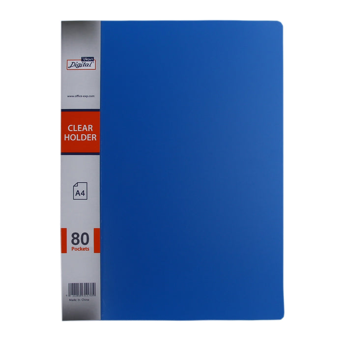 Digital Display Book, 80 Pockets with Plastic Cover, A4