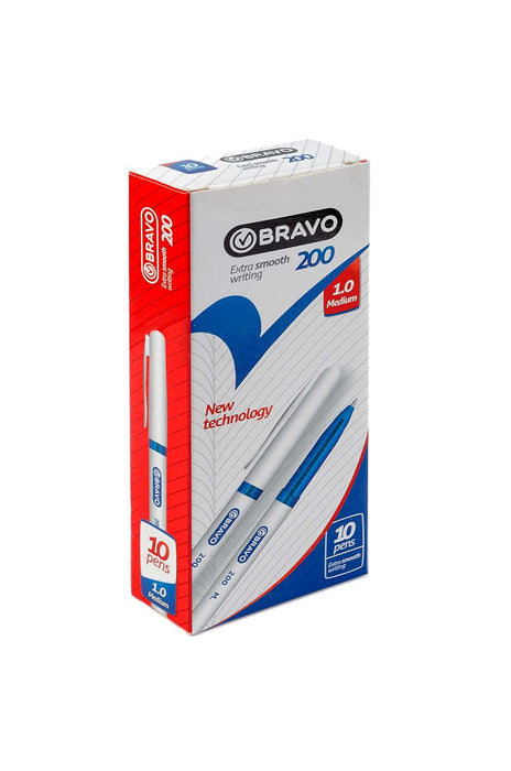 Bravo 200 Ballpoint Pens, 1.0 mm, Pack of 10 Pens