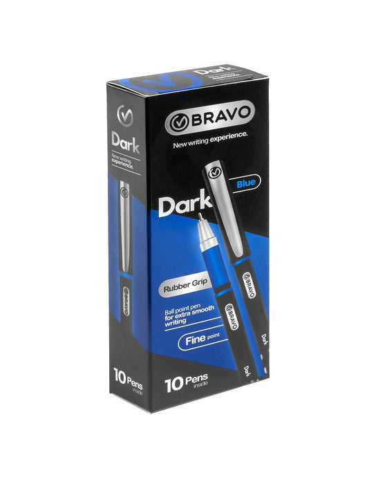 Bravo Dark Ballpoint Pen, 0.7mm, Pack of 10
