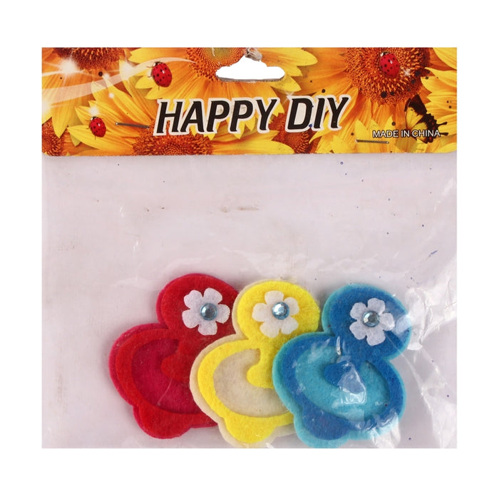OE Arts & Crafts Felt Die Cut Shapes, Pacifier, Pack of 3, Assorted Colors