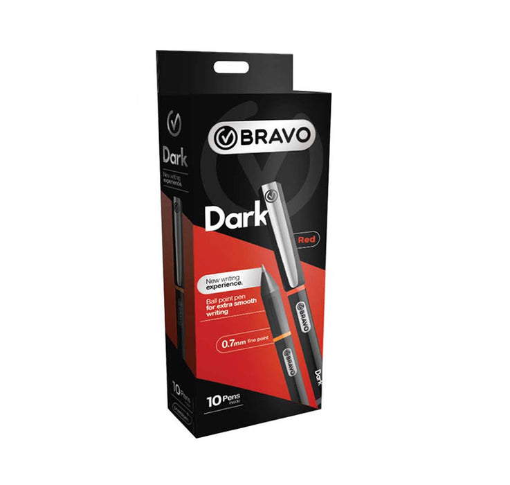 Bravo Dark Ballpoint Pen, 0.7mm, Pack of 10