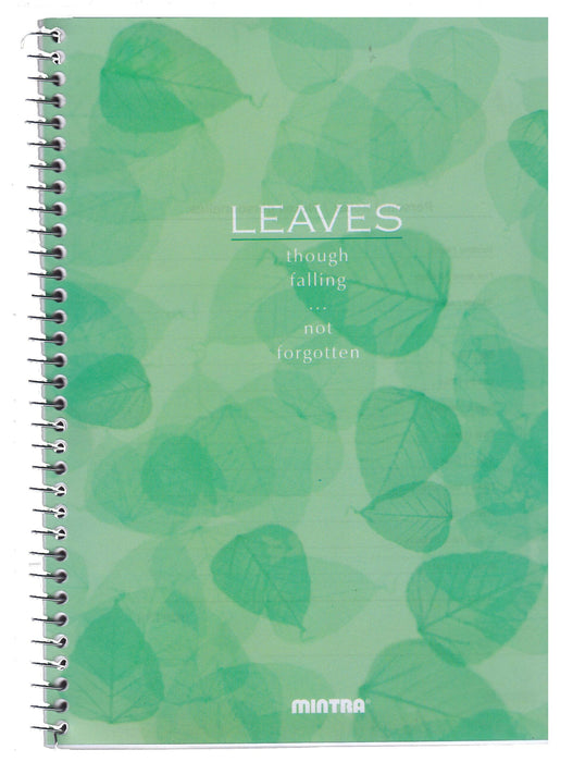 كشكول سلك مسطر, موديل Leaves, مقاس A4 (21 × 29.5سم), 240 ورقة من منترا