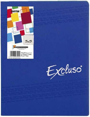 Mintra Excluso Stapled Notebook, A5 (4.8 × 21cm), Squares, 40 Sheets