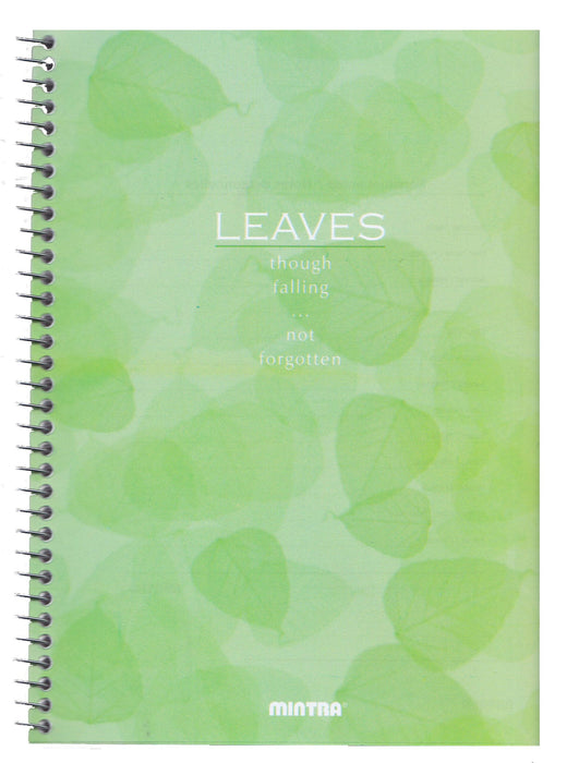 Mintra Leaves Notebook, Lined Ruling, Size 28x20.2cm, 160 Sheets