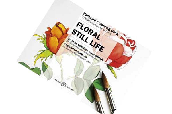 بطاقات بريدية تصميمات الأزهار الساكنة 6044 – تلون بالوان مائية -20 تصميم – مقاس 10.5 × 15من بيبين