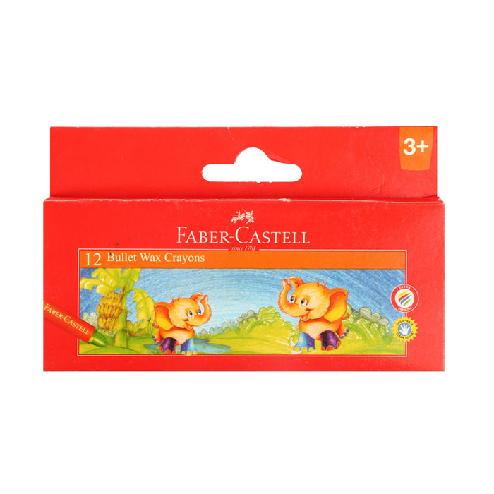 Faber Castell 120042 Bullet Wax Crayons - Set of 12