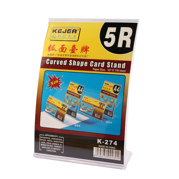 Kejea 5R Curved Card Stand, Vertical Size 127×178 mm