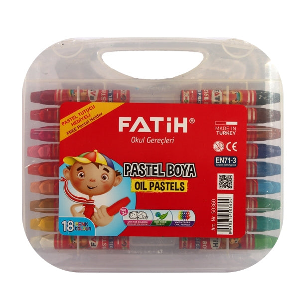 Fatih 50350 Oil Pastels, Plastic Container