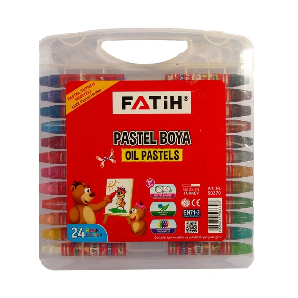 Fatih 50350 Oil Pastels, Plastic Container