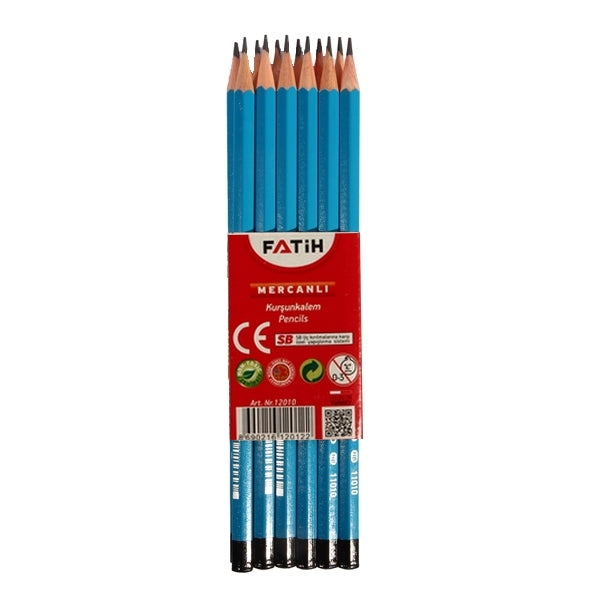 Fatih Gold 12010 HB Pencil without Eraser Shining Set, Pack of 12