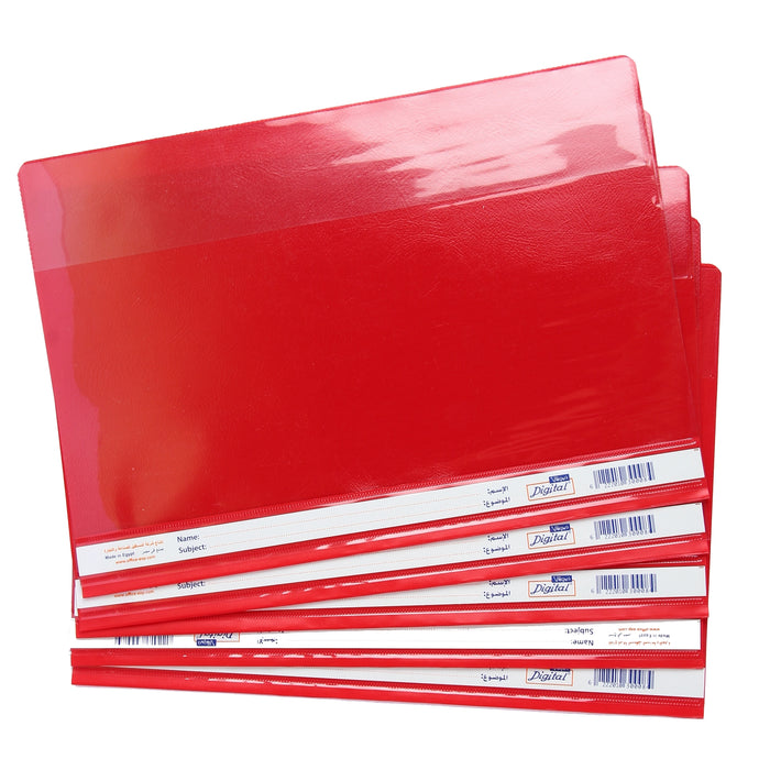 Digital PVC Report File With Pocket, Pack of 5