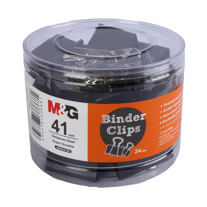 M&G Binder Clips, Black