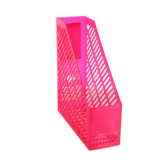 Digital Plastic Magazine Holder, Neon Transparent