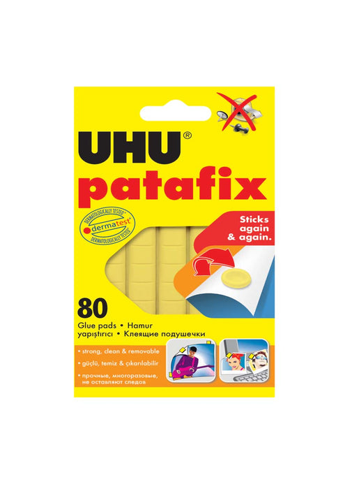UHU Patafix Glue Pads 44390, 80 Pieces – Yellow