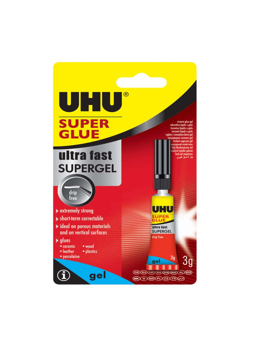 UHU  40360 Super Glue Gel Tube, 3g