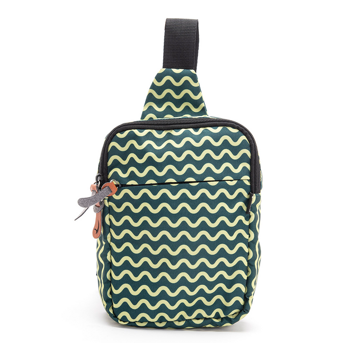 Mintra Crossbody Bag, Size 6 D x 16.5 W x 22.5 H cm, Printed, Waves