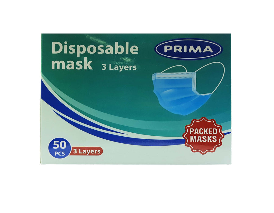Prima Box of Laminated Face Mask 3 layers, 50 Pcs
