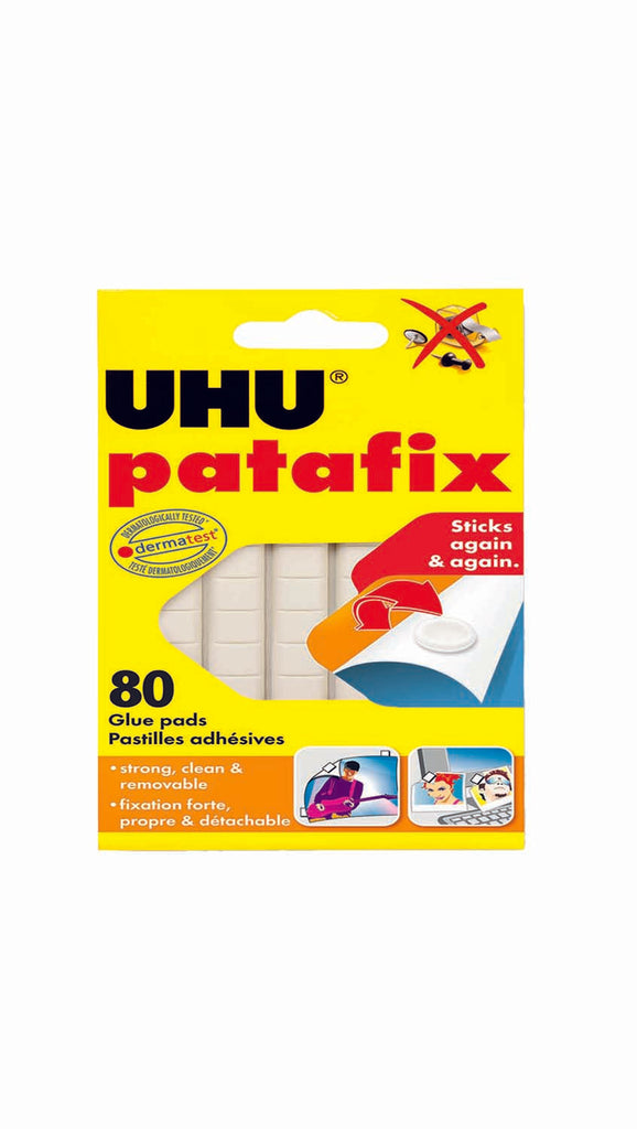 UHU Patafix Glue Pads 39125, 80 Pieces, White —