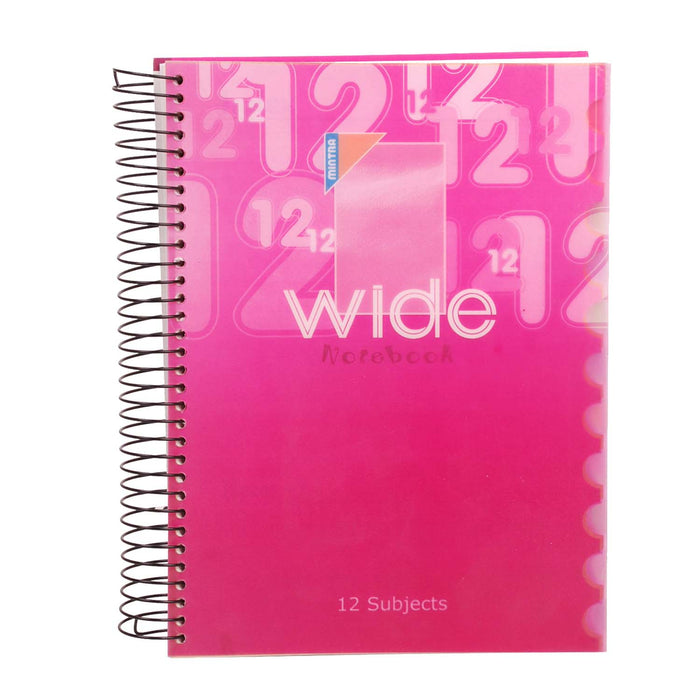 Mintra Wide Notebook, A4 (29.5 x 21cm), Lined Ruling,12 Subjects, 288 Sheets
